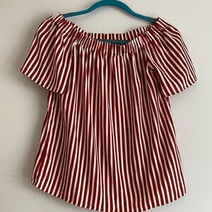 Silky Striped H&M Off-Shoulder Top